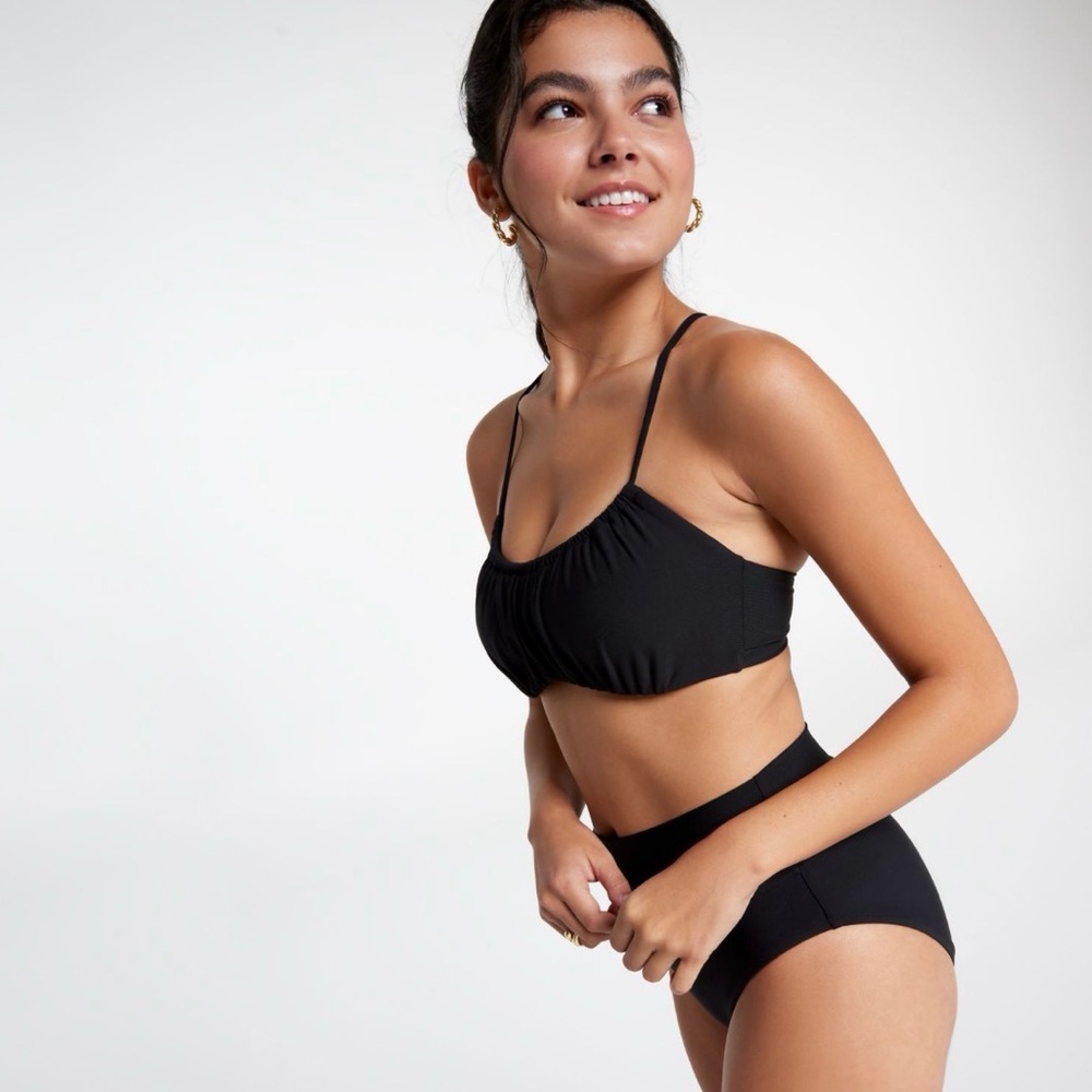 NWT CALIA Scrunched Tie Back Bikini Top
